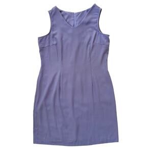 Vintage 90s Purple Lavender Sleeveless Sheath Dress // Size XL